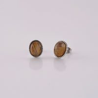 Golden Rutilated Quartz Earrings in Silvertone 0.80 ctw