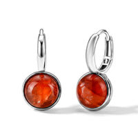 Multi Hematoid Quartz 2.00 ctw Earrings in Silvertone