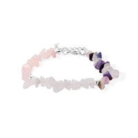 Multi Gemstone 60.00 ctw Beaded Stretch Bracelet in Silvertone (7.25-8.75 In)