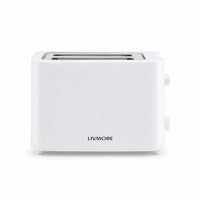 Livmore White 2 Slice Toaster