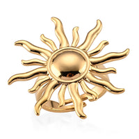Sun Ring in ION Plated YG Stainless Steel (Adjustable)
