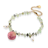 Multi Gemstone 25.00 ctw Beads Bracelet in Goldtone (6.5-8.5In)