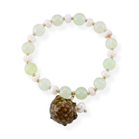 Multi Gemstone 65.00 ctw Beaded Bracelet in Goldtone (6.5-7In)