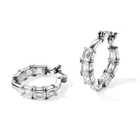 EverTrue Simulated Diamond Hoop Earrings in Stainless Steel 14.50 ctw