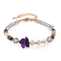 Multi Gemstone 25.00 ctw Beaded Bracelet in Goldtone (6.5-8.5In)