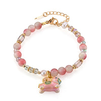 Multi Gemstone 35.00 ctw Beaded Bracelet in Goldtone (6.5-8.5In)