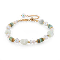 Multi Gemstone Beaded Bracelet in Goldtone (6.5-8.5In) 35.00 ctw