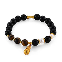 Multi Gemstone Beaded Bracelet in Goldtone (6.25-6.75In) 90.00 ctw