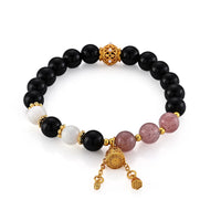 Multi Gemstone Beaded Bracelet in Goldtone (6.25-6.75In) 90 ctw