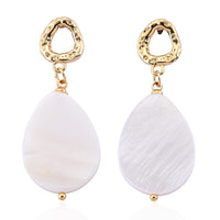 Shell Earrings in Goldtone