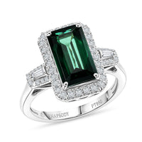 Memorial Day Doorbuster Certified & Appraised Rhapsody 950 Platinum AAAA Pirineu Lagoon Tourmaline, Diamond (E-F, VS) (0.55 cts) Ring (Size 10.0) (7.10 g) 5.00 ctw