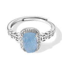 Aquamarine Ring in Silvertone 0.60 ctw
