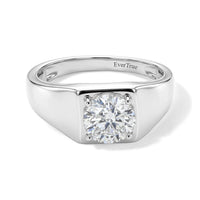 EverTrue Moissanite (Rnd 8mm) Men's Ring in Platinum Bond (Size 10.0) 1.75 ctw