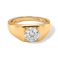 EverTrue Moissanite (Rnd 8mm) Men's Ring in Platinum Bond (Size 10.0) 1.75 ctw
