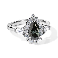 SGL Certified Luxuriant Lab Grown Green Diamond (IR) and Lab Grown Diamond (SI) Ring in Rhodium Over Sterling Silver (Size 10.0) 1.80 ctw