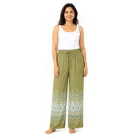 La Marey Green Pleated Pajama Pants - One Size Fits Most