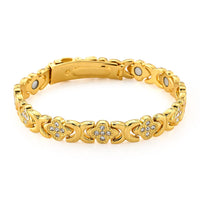 White Zircon 5.00 ctw Magnetic Bracelet in Goldtone (8.25 In)