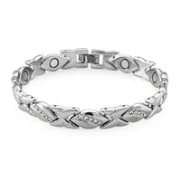 White Zircon 4.00 ctw Bracelet in Silvertone (8.00 In)