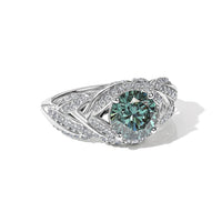 Luxuriant Lab Grown Blue Diamond (IR) and Lab Grown Diamond Ring in Rhodium Over Sterling Silver (Size 10.0) 2.50 ctw