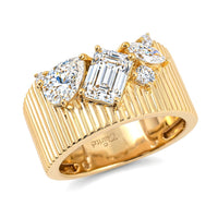 Clarte Serendipity Collection Moissanite 2.10 ctw Ring in 14K Yellow Gold Over Sterling Silver
