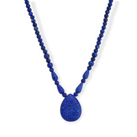 Lapis Lazuli 230.00 ctw Necklace in Stainless Steel (18-20 Inches)