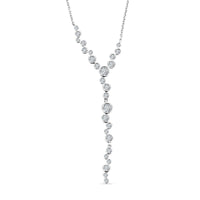 Clarte Galaxy Collection Moissanite 2.35 ctw Necklace in Sterling Silver 22 Inches