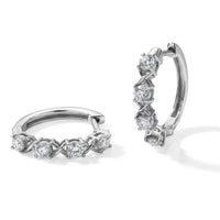 EverTrue Moissanite XOXO Hoop Earring in Platinum Bond 0.90 ctw