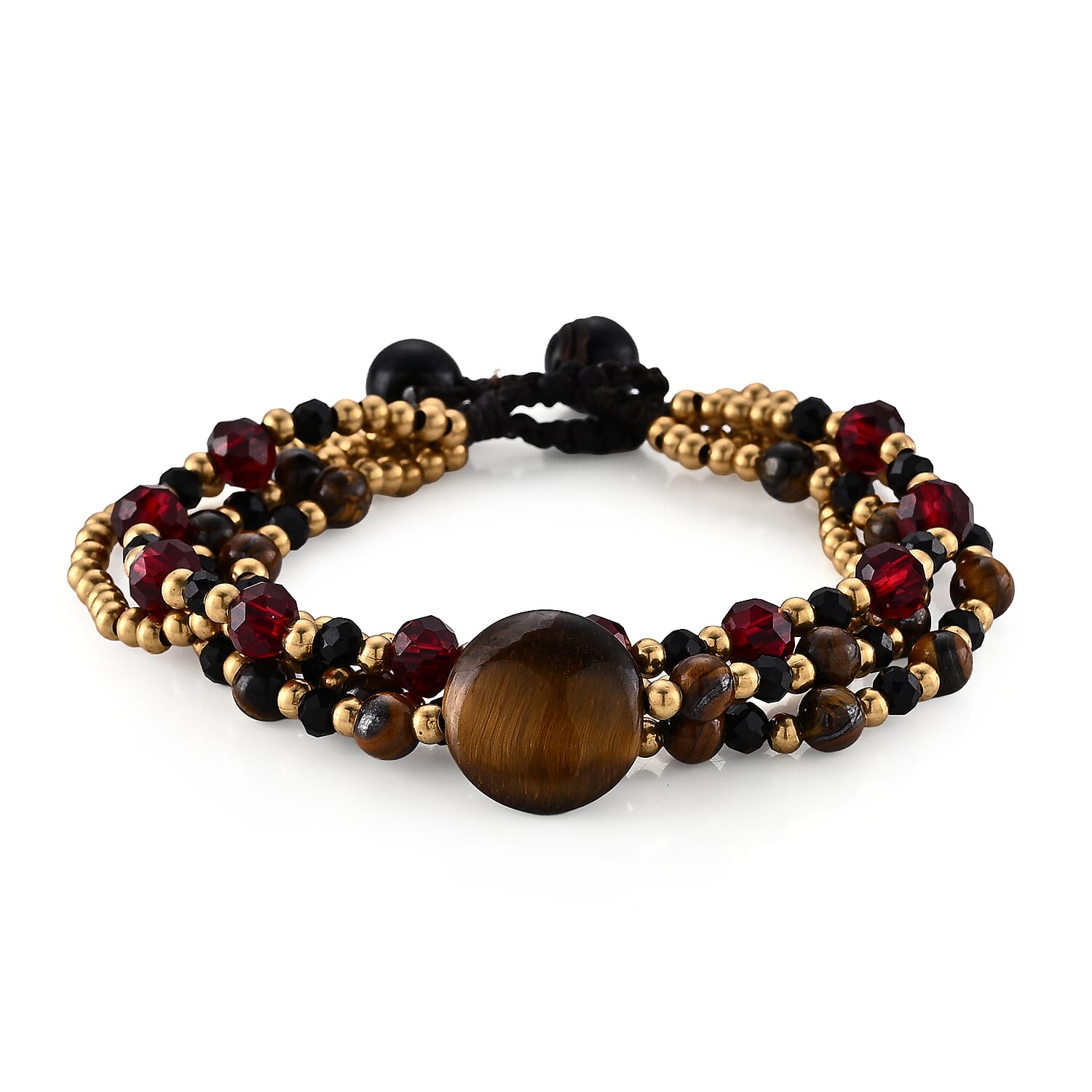 Tigers Eye 25.00 ctw Bracelet in Goldtone (7.00 In)