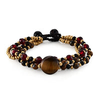 Tigers Eye 25.00 ctw Bracelet in Goldtone (7.00 In)