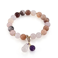 Multi Gemstone 90.00 ctw Beaded Bracelet in Goldtone (6-6.5In)