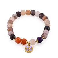 Multi Gemstone 90.00 ctw Beaded Bracelet in Goldtone (6-6.5In)