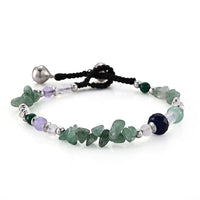 Green Aventurine 10.00 ctw Bracelet in Silvertone (7.50 In)