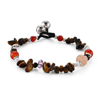 Tigers Eye 10.00 ctw Bracelet in Silvertone (7.50 In)