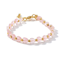 Multi Gemstone Beaded Heart Bracelet in Silvertone (7-9In) 18.00 ctw