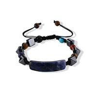 Sodalite with Multi Gemstone 50.00 ctw Beaded Stretch Bracelet