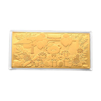 24K Gold Graduation Celebration 2026 Embossed Sheet (155x75mm) 100mg