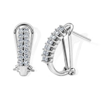 Luxuriant Lab Grown Diamond (G-H, SI) Hoop Earrings in 18K Vermeil Yellow Gold Over Sterling Silver 1.00 ctw