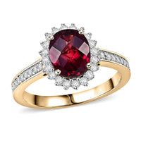 Certified and Appraised 10K Rose Gold AAA Color Change Garnet, Luxuriant Lab Grown Diamond (G-H, SI) (0.40 cts) Ring (Size 10.0) 2.90 ctw