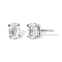 EverTrue Rainbow Moonstone Earrings in Platinum Bond 1.00 ctw