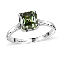 SGL Certified 10K White Gold Luxuriant Lab Grown Green Diamond (IR) (VS) Ring (Size 6.0) 2.00 ctw