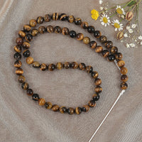 Small Tiger's Eye 113.50 ctw Beaded Strand 16 Inches
