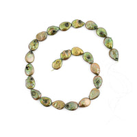Dark Green Dyed Pearl Beaded Strand Necklace 16 Inches