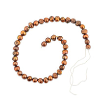 Bronze Dyed Pearl Beaded Strand Necklace 15 Inches