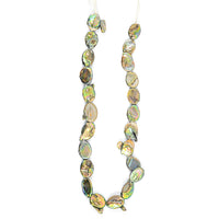 Small Olive Coin Dark Green Dyed Pearl Beaded Strand Necklace 15.5 Inches