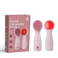 Pursonic Pink 3-in-1 Facial Cleansing Device with 7 Color LED
