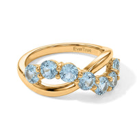EverTrue Lagoon Apatite Infinity Ring in 18K YG Plated (Size 6.0) 2.50 ctw