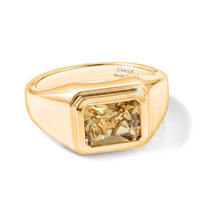 D'Joy Radiant Cut Yellow Labradorite Ring in 18K Vermeil YG Over Sterling Silver (Size 10.0) 3.00 ctw