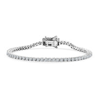 D'Joy Lab Grown Diamond (I2) Bracelet in Rhodium Over Sterling Silver (7.25 In) 3.60 ctw