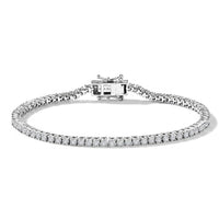 D'Joy Lab Grown Diamond (I2) Bracelet in Rhodium Over Sterling Silver (7.25 In) 3.60 ctw