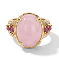 EverTrue Kunzite and Multi Gemstone 12.65 ctw Ring in 18K YG Plated (Size 10.0)